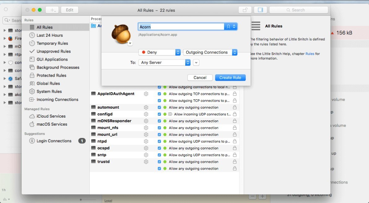How to block outgoing connections mac with little snitch 2